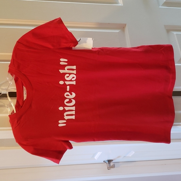 1901 Tops - 1901 By Nordstrom Christmas Holiday Graphic Print Nice-ish T-shirt Red